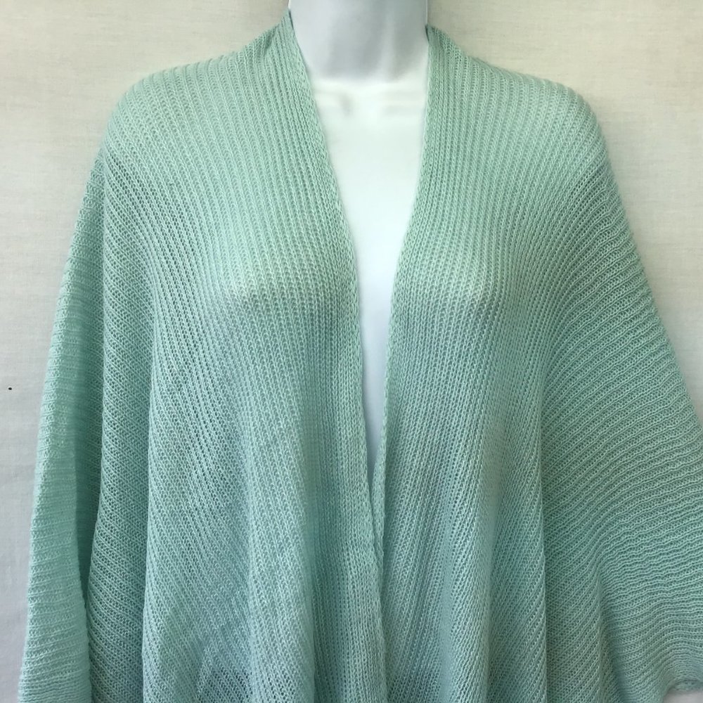 Lane Bryant Teal Lightweight Open Front Cardigan Wrap Shawl NWT 1 Size Fits All - Picture 5 of 7